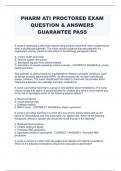 PHARM ATI PROCTORED EXAM  QUESTION & ANSWERS GUARANTEE PASS   