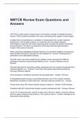 NMTCB Review Exam Questions and Answers