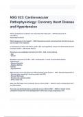 NSG 533: Cardiovascular Pathophysiology: Coronary Heart Disease and Hypertension Exam Questions with correct Answers 2024/2025( A+ GRADED 100% VERIFIED).