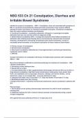 NSG 533 Ch 21 Constipation, Diarrhea and Irritable Bowel Syndrome Exam Questions with correct Answers 2024/2025( A+ GRADED 100% VERIFIED).