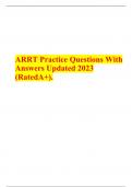 ARRT test bank Questions and answers 2023