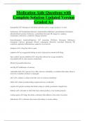 Medication Aide Questions with  Complete Solution Updated Version  Graded A+ 