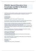 PRAXIS: Special Education Core Knowledge and Mild to Moderate Applications (5543) Questions and Answers 2024/2025 solved 100%