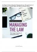 Test Bank & Solution Manual for Managing the Law The Legal Aspects of Doing Business, Canadian Edition, 6th edition By Mitchell McInne