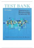 Test Bank for Statistics for the Behavioral Sciences 10th Edition by Frederick Gravetter, Larry B. Wallnau | All Chapters Included | Complete Latest Guide A+.