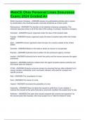 WebCE Ohio Personal Lines (Insurance Exam) 2024 Graded A+