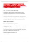 PSY100 Test 1 University of Toronto, Prof. Ashley Waggoner-Denton Updated 2024 Solution Guide Complete