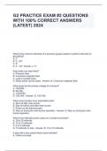 G2 PRACTICE EXAM #2 QUESTIONS WITH 100% CORRECT ANSWERS (LATEST) 2024