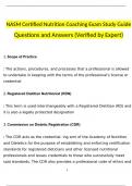 NASM Certified Nutrition Coaching Exam Study Guide Questions and Answers (2024 / 2025) (Verified Answers)