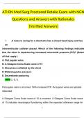 ATI RN Med Surg Proctored Retake Exam with NGN Questions and Answers with Rationales  (Verified Answers)