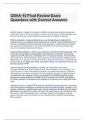 OSHA-10 Final Review Exam Questions with Correct Answers 