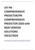 ATI PN  COMPREHENSIVE  PREDICTOR/PN  COMPREHENSIVE  PREDICTOR 2020 with  NGN VERIFIED  SOLUTIONS