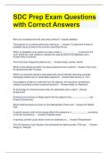 SDC Prep Exam Questions with Correct Answers 