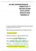 ATI RN COMPREHENSIVE PREDCTOR 1ST RETAKE GUIDE 2019 LATEST UPDATE 2024 GRADED A+