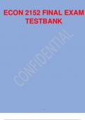 ECON 2152 FINAL EXAM TESTBANK  ECON 2152 FINAL EXAM TESTBANK 