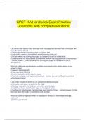  CPDT-KA Handbook Exam Practice Questions with complete solutions.