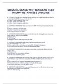 DRIVER LICENSE WRITTEN EXAM TEST  IN DMV VIETNAMESE 2024/2025