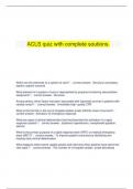    ACLS quiz with complete soutions.