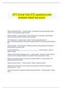   	ATT Comp Test (FC) questions and	 answers latest top score.	