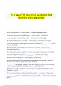   ATT Week 11 Test (FC) questions and answers latest top score.