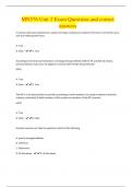 MN576 Unit 2 Exam Questions and correct  answers