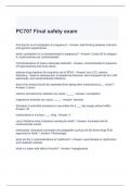 PC707 Final safety exam with correct Answers 100%