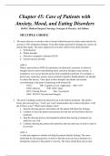 Chapter 45: Care of Patients with Anxiety, Mood, and Eating Disorders |DeWit: Medical-Surgical Nursing: Concepts & Practice, 3rd Edition