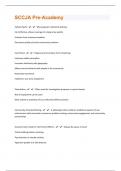 SCCJA Pre-Academy 342 Practice Questions With Correct Answers |download to score A+|54 Pages