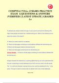 COMPTIA CYSA+ (CS0-002) PRACTICE  EXAM 1| QUESTIONS & ANSWERS  (VERIFIED) | LATEST UPDATE | GRADED  A+