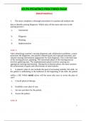 ATI PN PEDIATRICS PROCTORED EXAM (Detail Solutions) 1. The nurse completes a thorough assessment of a patient and analyzes the data to identify nursing diagnoses. Which step will the nurse take next in the nursing process? a. Assessment b. Diagnosis c. Pl