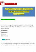 ATI Nutrition Proctored Exam Retake (2023 / 2024) with NGN Questions and Verified Answers, 100% Guarantee Pass 