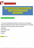 ATI Nutrition Proctored Exam Retake (2023 / 2024) with NGN Questions and Verified Answers, 100% Guarantee Pass 