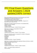  Fire Fighter (FF2) Final Exam Questions and Answers  2024 update|100% correct