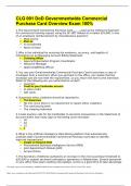    CLG 001 DoD Governmentwide Commercial Purchase Card Overview Exam 100%  1.	The Government Commercial Purchase Card	used as the method of payment for commercial training request using the SF-182, valued at or below $25,000, in lieu of an employee reimbu