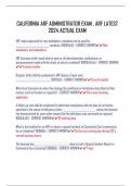 CALIFORNIA ARF ADMINISTRATOR EXAM , ARF LATEST  2024 ACTUAL EXAM