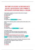 BSC2085 ANATOMY & PHYSIOLOGY EXAM 1 QUESTIONS AND CORRECT DETAILED ANSWERS 2024| A+ GRADE