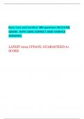 Basic Care and Comfort 280 questions NCLEX-RN QBANK. WITH 100% CORRECT AMD VERIFIED ANSWERS. LATEST 2024 UPDATE, GUARANTEED A+ SCORE