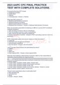 2023 AAPC CPC FINAL PRACTICE TEST WITH COMPLETE SOLUTIONS. A covered entity does NOT include a. Healthcare providers b. Health plans c. Patients d. Clearinghouses - Answer c. Patients What does MAC stands for? a. Medicare Administrative Contractor b. Medi