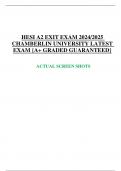 HESI A2 EXIT EXAM 2024/2025 CHAMBERLIN UNIVERSITY LATEST EXAM {A+ GRADED GUARANTEED}       ACTUAL SCREEN SHOTS 