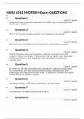 NURS6512_MidtermExamQuestions and Answers | Latest 2023/2024 (Graded A+) 