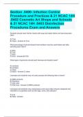 Section .0400- Infection Control Procedure and Practices & 21 NCAC 14H .0402 Cosmetic Art Shops and Schools & 21 NCAC 14H .0403 Disinfection Procedures Exam and Answers