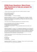 ECBA Exam Questions | Mock Exam Test Questions to help you prepare for ECBA Exam