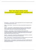     New York State Notary Exam Comprehensive Study Guide questions and answers.