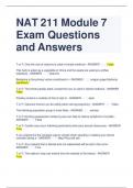 NAT 211 Module 7 Exam Questions and Answers