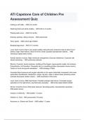 ATI Capstone Care of Children Pre Assessment Quiz Questions with correct Answers 2024/2025( A+ GRADED 100% VERIFIED).