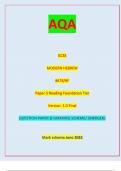 AQA GCSE MODERN HEBREW 8678/RF Paper 3 Reading Foundation Tier Version: 1.0 Final G/TI/Jun23/E6 8678/RF (JUN238678RF01) GCSE MODERN HEBREW Foundation Tier Paper 3 Reading/ QUESTION PAPER & MARKING SCHEME/ [MERGED] Marl( scheme June 2023