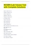 NCSBN (Lab Values) Test with Complete Solutions (3)