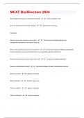 MCAT Bio/Biochem 2024|341 Questions with 100% Correct Answers | Verified | Latest Update|41 Pages