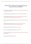 NMTCB PET certification Review2023-2024 questions with correct answers GRADED A Rb-82 Genertaor Alert Level - 14L of eleute volume reached, or Sr-82 level 0.002uCi/mCi of Rb-82, or Sr-85 level 0.02uCi/mCi of Rb-82 Actions for Rb82 Generator Alert Level - 