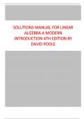 Solutions Manual for Linear Algebra A Modern Introduction 4th Edition by David Poole